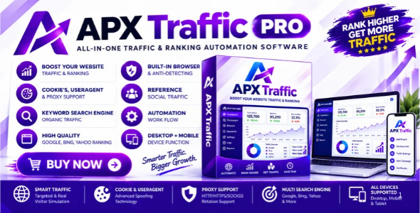 APX Traffic | Web Traffic Automated Bot Software Organic Website Traffic Generator