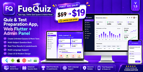 FUEQUIZ | Quiz App, Online Quiz System & Admin Panel