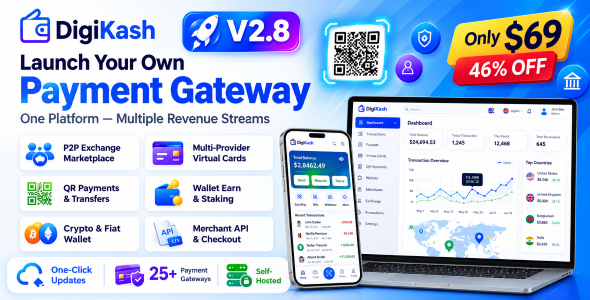 DigiKash - Complete Payment Gateway & Crypto Digital Wallet