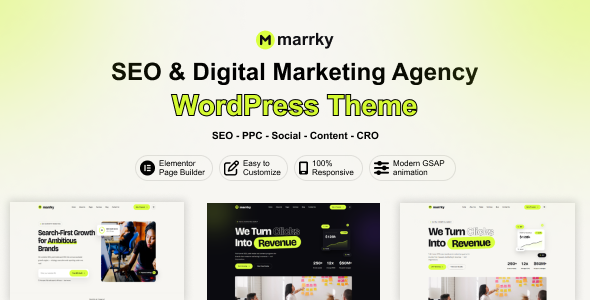 Marrky - SEO & Digital Marketing Agency WordPress Theme