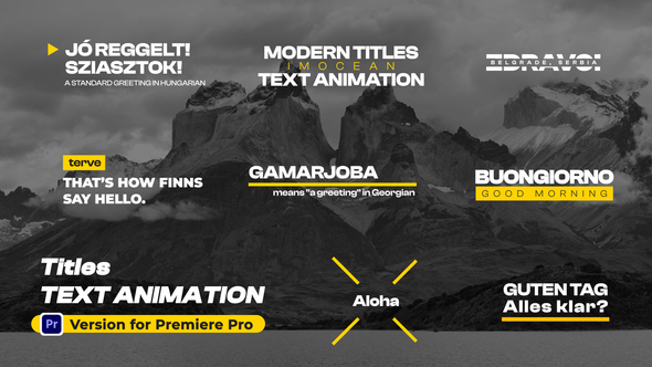 Titles Text Animation