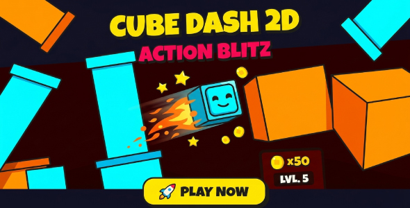 Cube Dash 2D Action Blitz | Endless Arcade Platformer