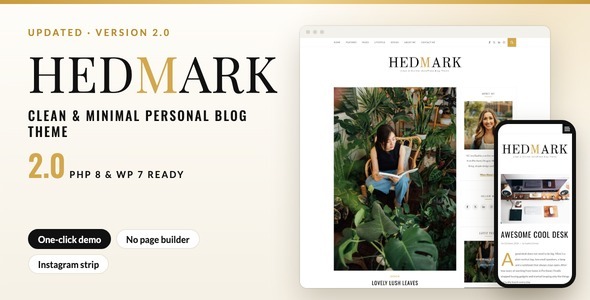 Hedmark | Clean & Minimal Personal WordPress Blog Theme