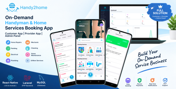 Handy2Home | Handyman and Home Services Booking App