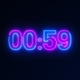 Purple and blue Neon Light 60 Seconds Countdown - VideoHive Item for Sale
