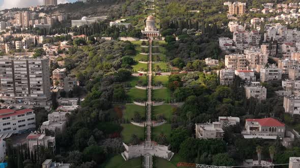 Bahai Gardens with a Birds Eye View