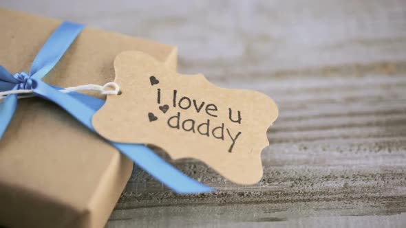 Wrapped in brown paper gift for Father's Day