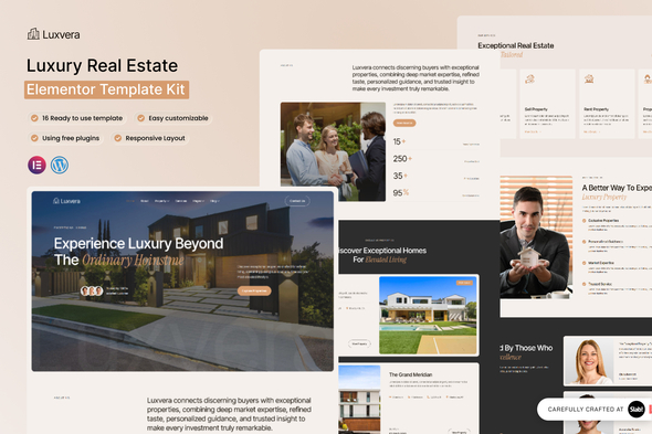 Luxvera - Luxury Real Estate Elementor Template Kit
