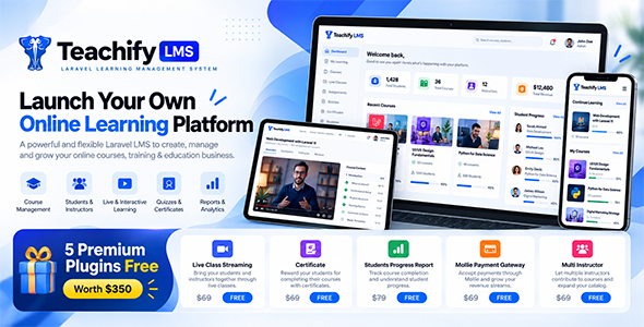 Teachify LMS – Complete Learning Management System to Build, Manage & Sell Online Courses