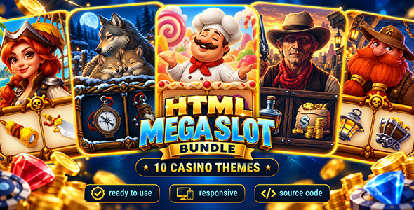 HTML Mega Slot Bundle • 10 Casino Themes