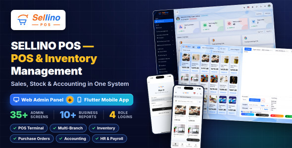 Sellino POS – Laravel Multi-branch Point of Sale, Inventory, HR & Accounting System