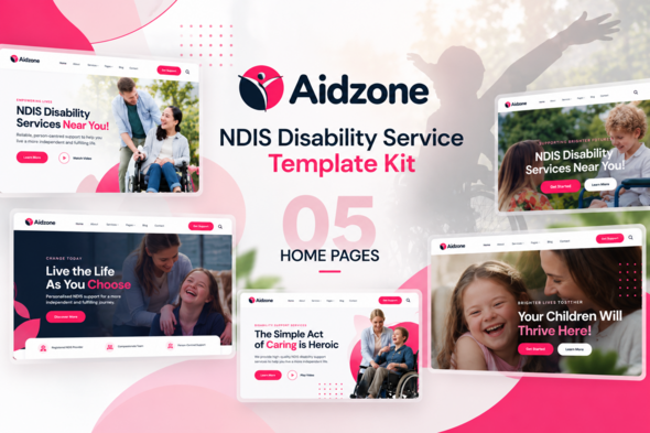 Aidzone – NDIS Disability Elementor Template Kit
