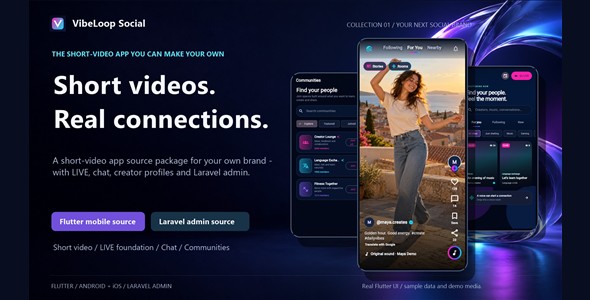 VibeLoop Social | Flutter Video and Live App With Laravel Admin