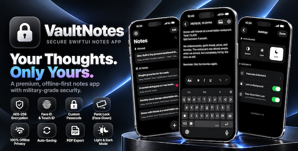 VaultNotes | Secure iOS Notes App