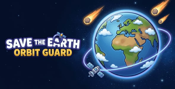 Save The Earth | HTML5 Space Arcade Game with Fact Cards