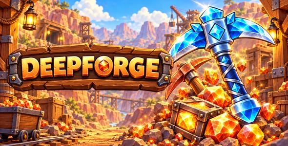 Deepforge | HTML5 Merge Mining Game With 30 Chambers and 16 Pickaxes