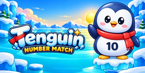 Tenguin | HTML5 Number Match Puzzle Game With Island Map