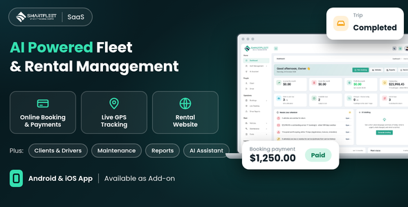 Smart Fleet SaaS - AI Powered Fleet & Vehicle Rental Management System