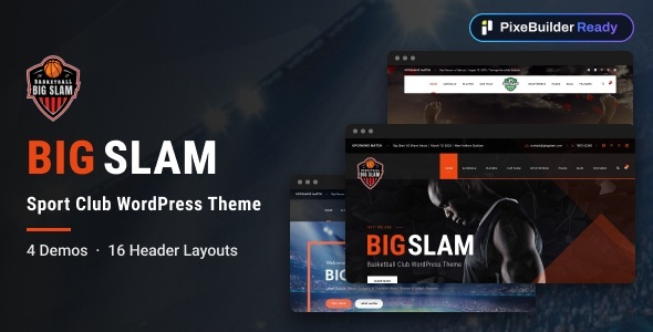 Big Slam Sport Clubs - Soccer WordPress