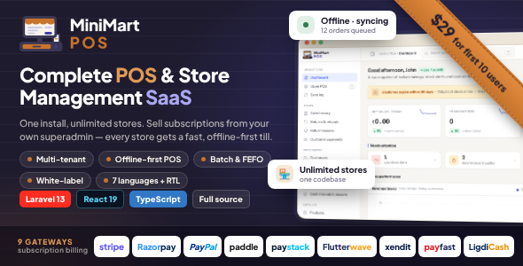 MiniMart POS SaaS – Smart Point of Sale for Supermarkets and Retail Store Management