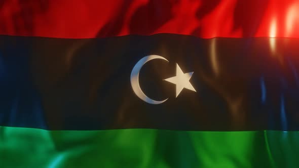 Libya Flag with Edge Bump