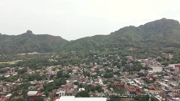 View of Tepoztlan Town near Mexico city