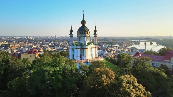 St. Andrew's Church in the Morning. Kyiv, Ukraine