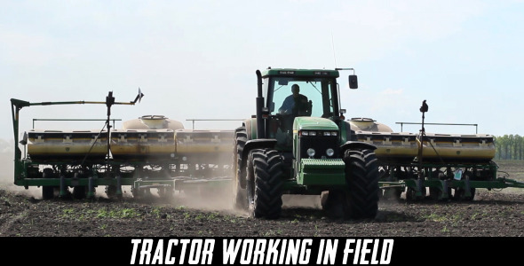 Tractor Working In Field