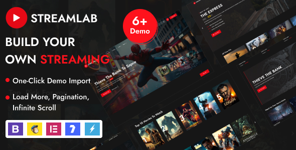 Streamlab - Video Streaming WordPress Theme