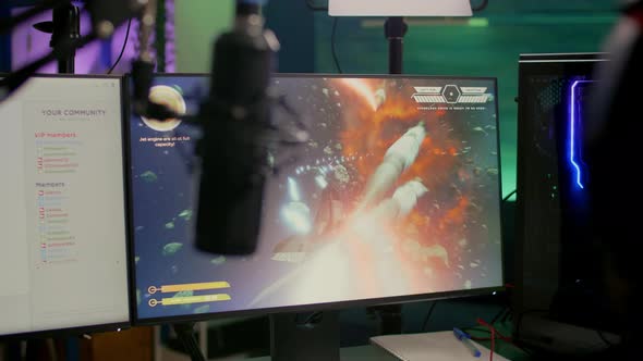 Game Over for Pro Streamer Playing Online Space Shooter