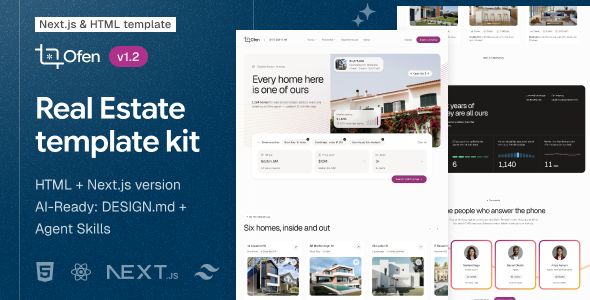 Ofen — Real Estate React NextJs & HTML Template
