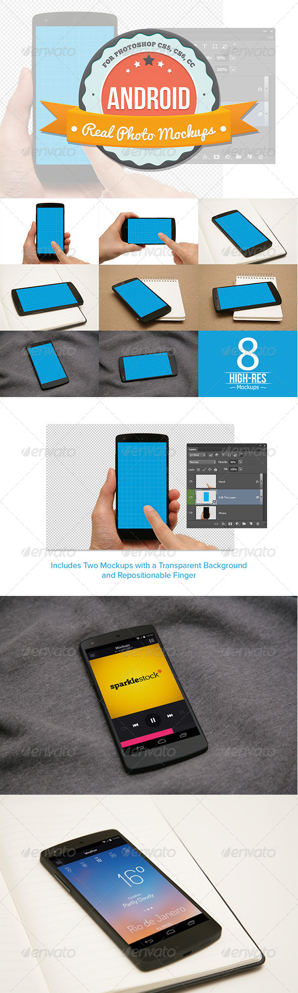 8 Android Mockups