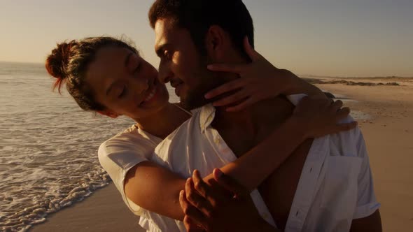 Young couple by the sea