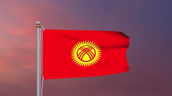 Kyrgyzstan Flag 4k