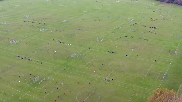 Sunday League Football Matches Taking Place at Hackney Marshes in London
