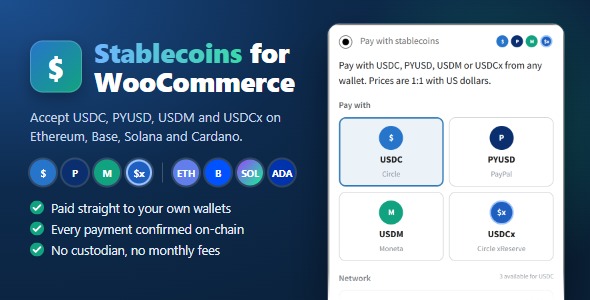 Stablecoins for WooCommerce
