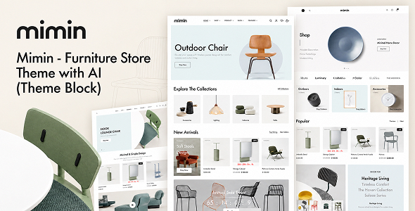 Mimin – Furniture Shopify Theme with AI