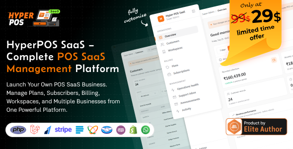 Hyper POS SaaS - POS, Inventory, Accounting, Laravel Super Admin Panel | POS SaaS Solution