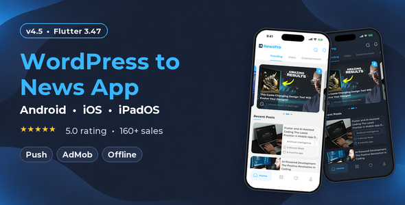 NewsPro | Flutter News and Blog App for WordPress