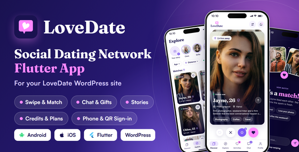 LoveDate | Social Dating Network Flutter App
