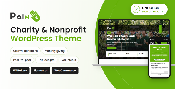 Pain - Charity & Nonprofit WordPress Theme