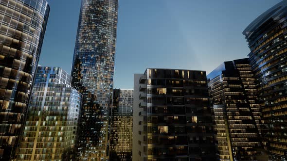 City Skyscrapers at Night alt