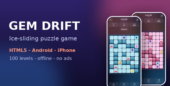 Gem Drift | Ice Sliding Puzzle Game