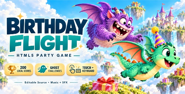 Birthday Dragon Flight | HTML5 Birthday Party Competition Game