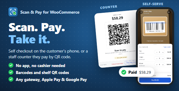 Scan & Pay for WooCommerce - Self Checkout with QR Codes & Barcodes
