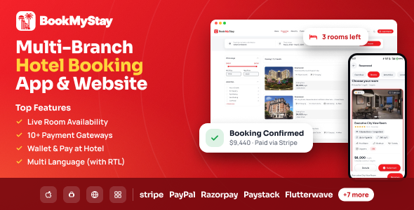 BookMyStay | Multi-Branch Hotel Booking App with Admin Panel