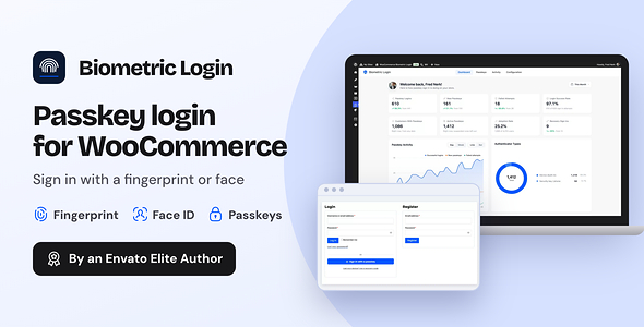 WooCommerce Biometric Login - Passkey / Fingerprint / Face ID Login | Passwordless WebAuthn