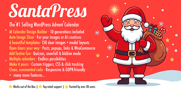 SantaPress - WordPress Advent Calendar Plugin & Quiz
