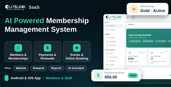 Clublink SaaS - AI Powered Membership Management System