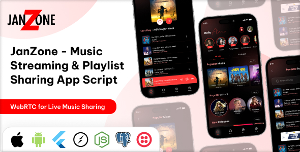 Music Streaming App - Flutter Music Player, Podcast & Admin Panel